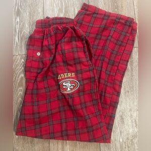 San Francisco 49ers Plaid Pajama Pants - NFL Team Apparel - Size Medium